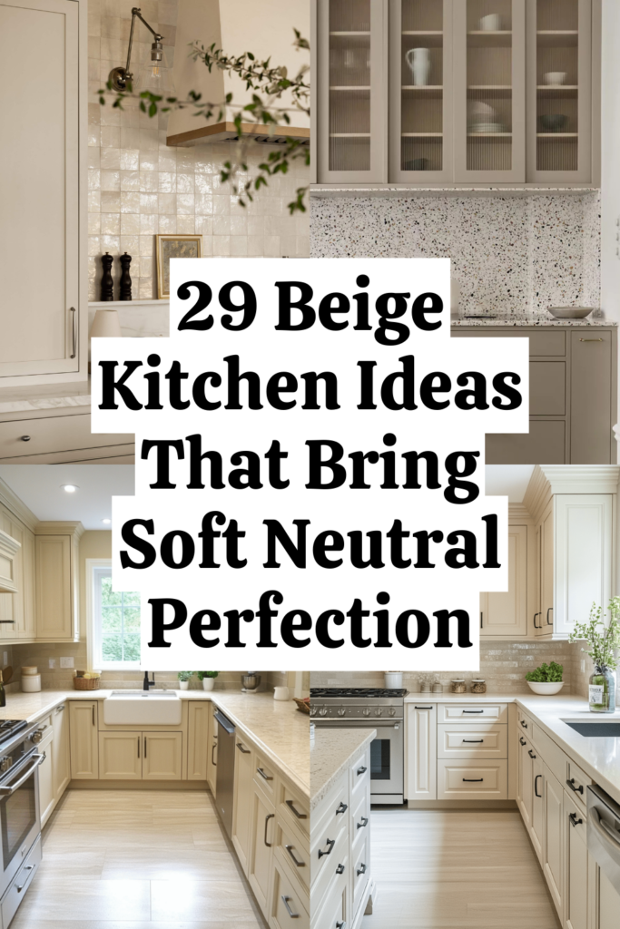 29 Cozy and Classic Beige Kitchen Cabinet Inspirations