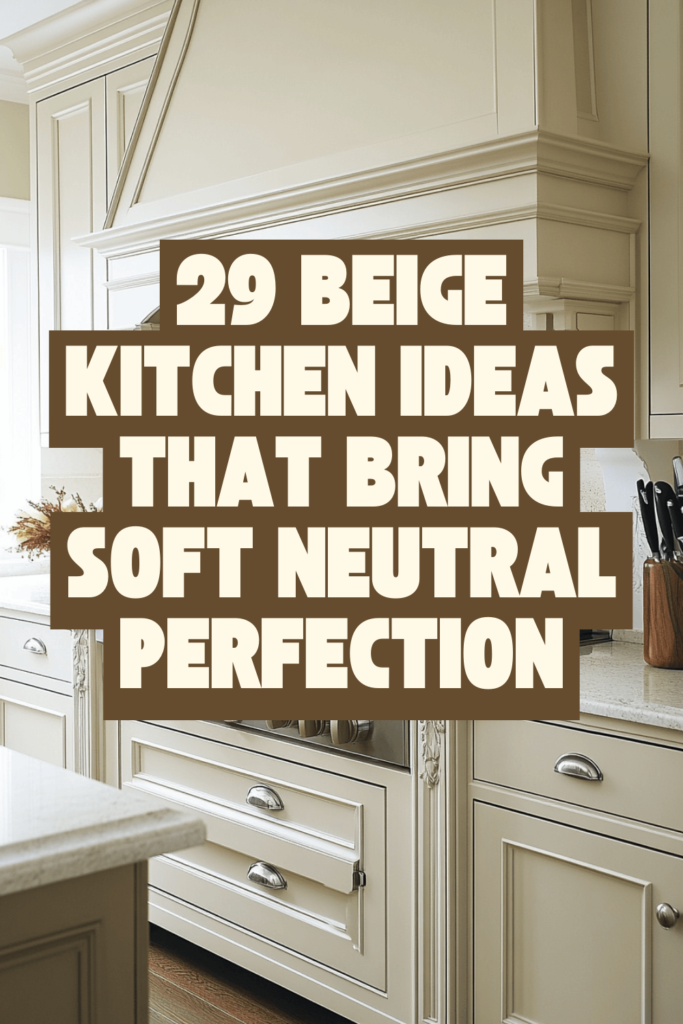 29 Cozy and Classic Beige Kitchen Cabinet Inspirations