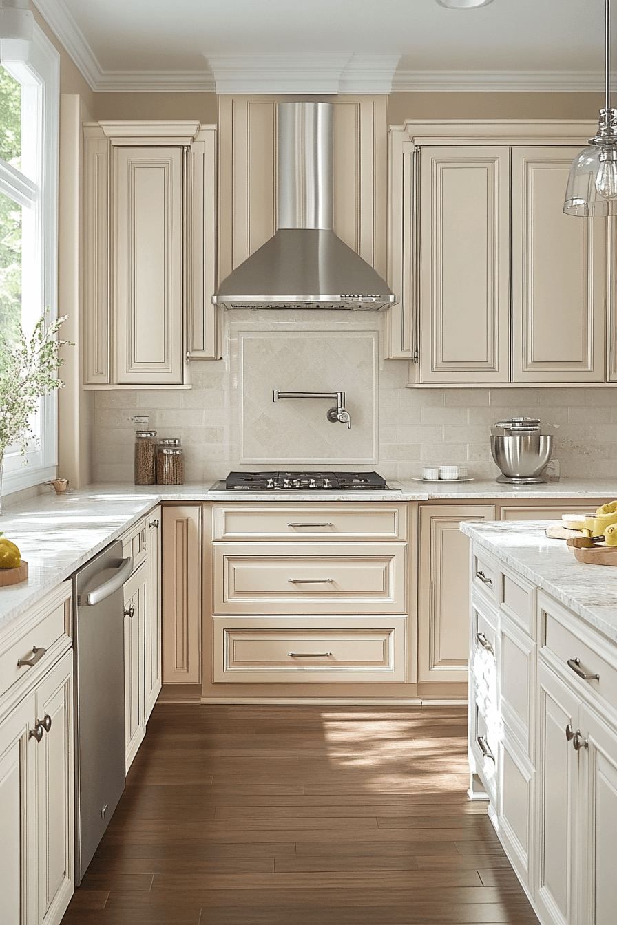 29 Cozy and Classic Beige Kitchen Cabinet Inspirations